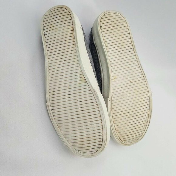 Old Navy Men's Canvas Athletic Boat Shoes Denim Chambray Lace Up Size 9 Gray - Picture 6 of 10